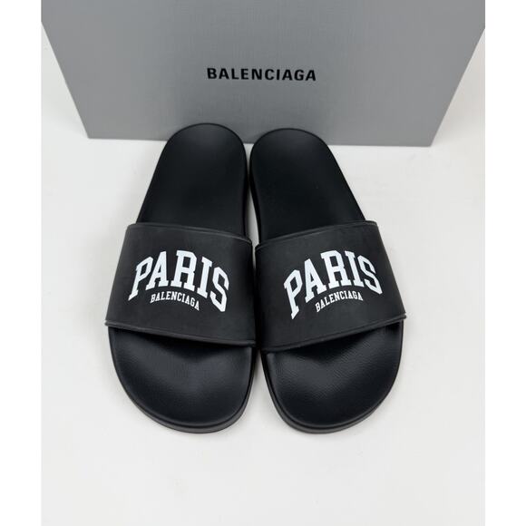 Size 40EU/7US - Balenciaga Black Rubber Pool Sandals? NEW/RETAIL $400! main image 8